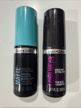 Hard Candy Setting Spray Duo — Teal & Black Caps